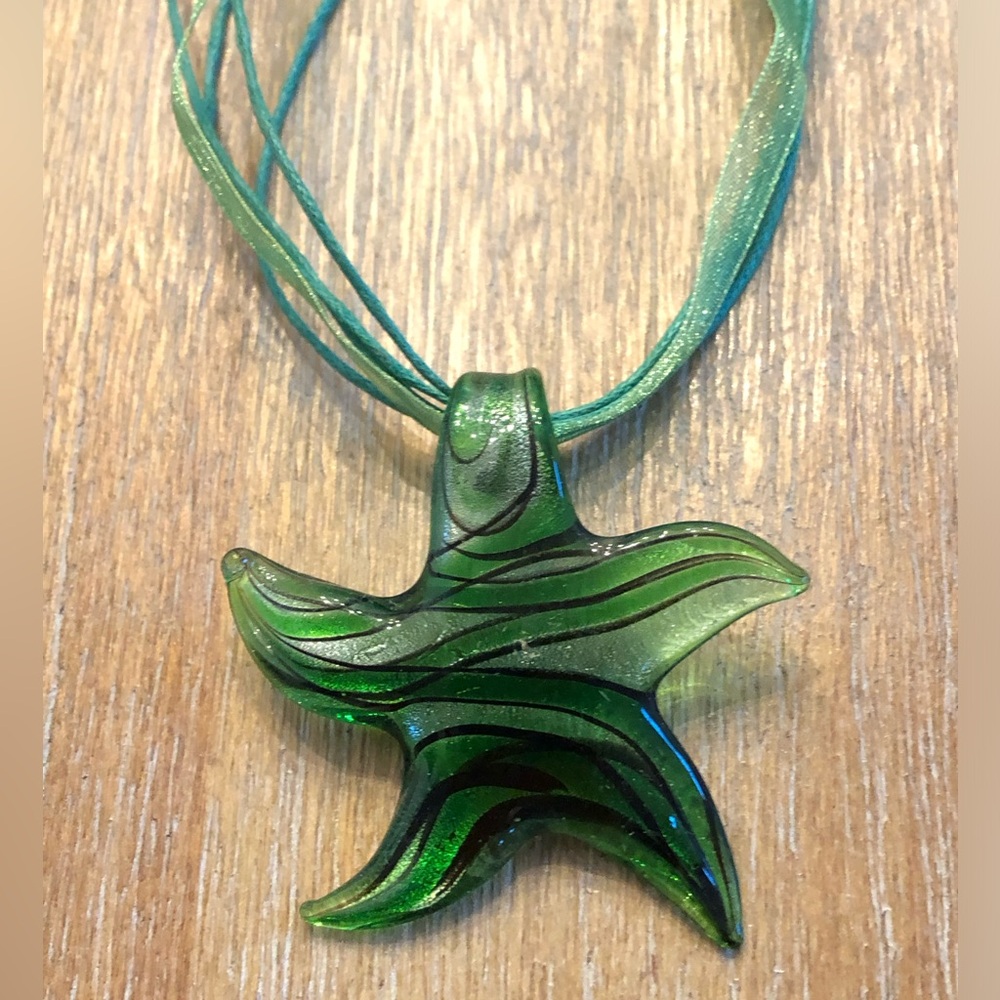 💝 NEW Starfish murano glass pendant necklace